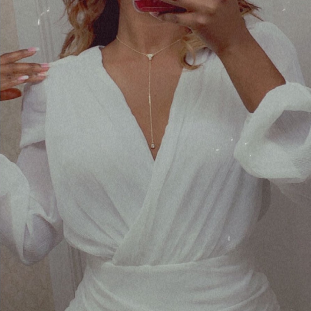White mini dress